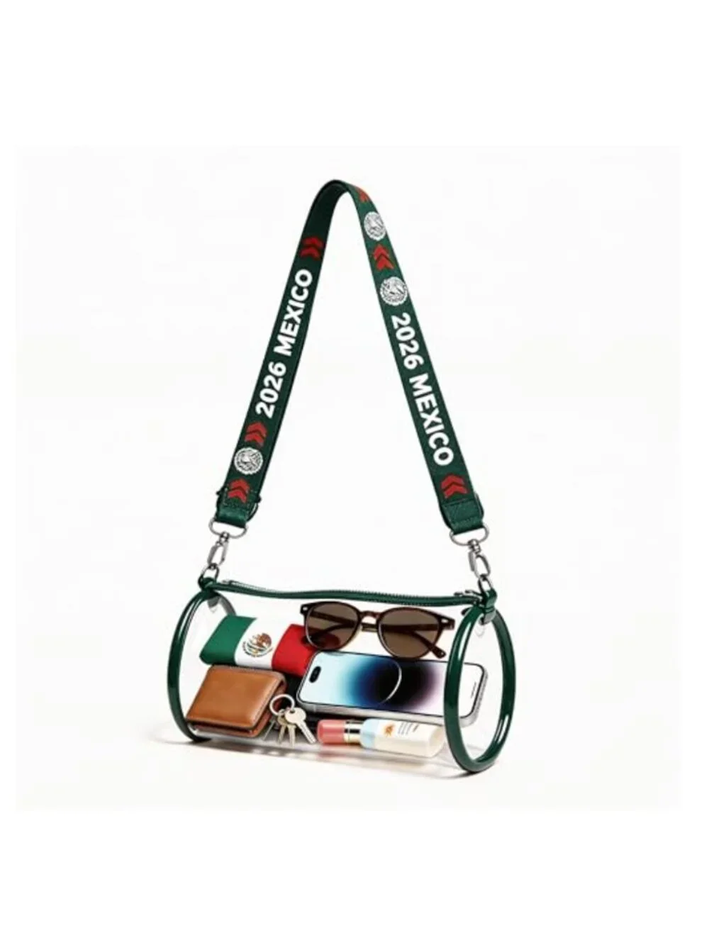 Clear Crossbody Bag Stadium Approved Transparent Purse Adjustable Strap